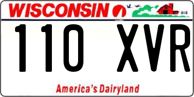 WI license plate 110XVR
