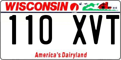 WI license plate 110XVT