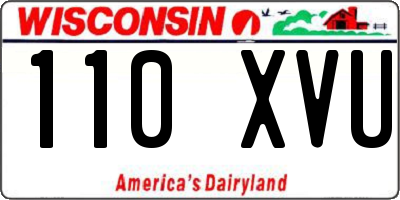 WI license plate 110XVU