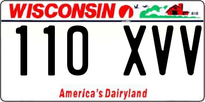 WI license plate 110XVV