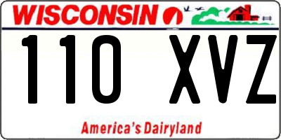 WI license plate 110XVZ
