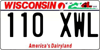 WI license plate 110XWL