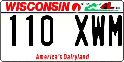 WI license plate 110XWM