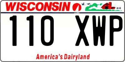 WI license plate 110XWP