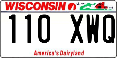 WI license plate 110XWQ