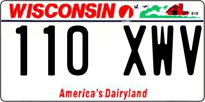 WI license plate 110XWV