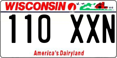 WI license plate 110XXN