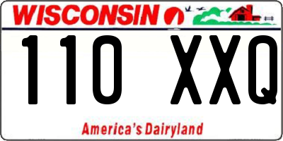 WI license plate 110XXQ