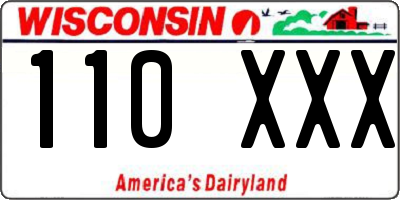 WI license plate 110XXX