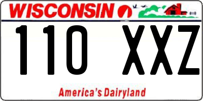 WI license plate 110XXZ
