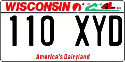 WI license plate 110XYD