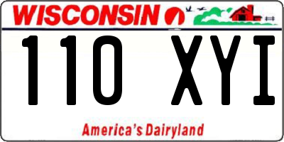 WI license plate 110XYI