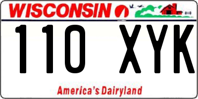 WI license plate 110XYK