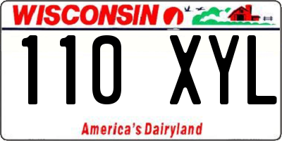 WI license plate 110XYL