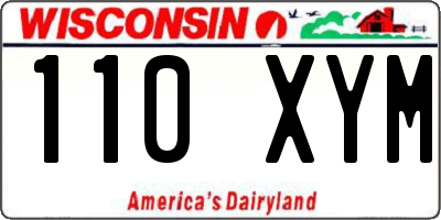 WI license plate 110XYM