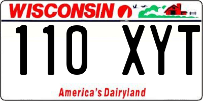 WI license plate 110XYT