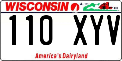 WI license plate 110XYV