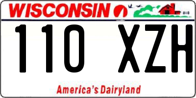 WI license plate 110XZH