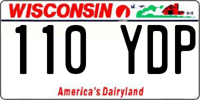 WI license plate 110YDP