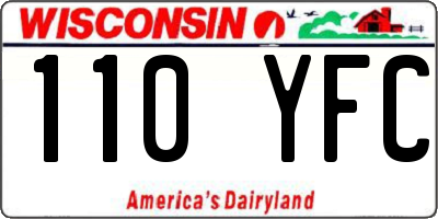 WI license plate 110YFC