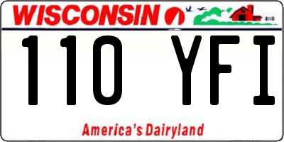 WI license plate 110YFI