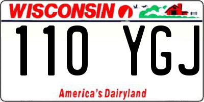 WI license plate 110YGJ