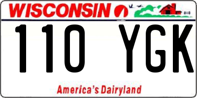 WI license plate 110YGK