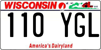 WI license plate 110YGL