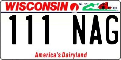 WI license plate 111NAG