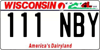 WI license plate 111NBY
