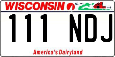 WI license plate 111NDJ