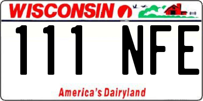 WI license plate 111NFE