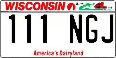 WI license plate 111NGJ