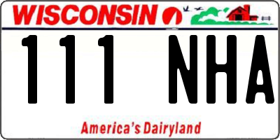 WI license plate 111NHA