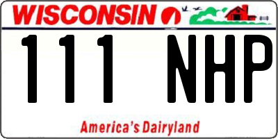 WI license plate 111NHP