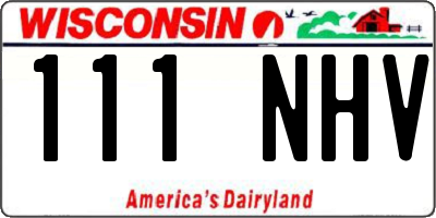WI license plate 111NHV