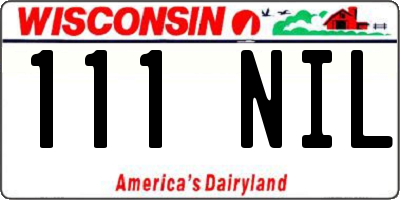 WI license plate 111NIL
