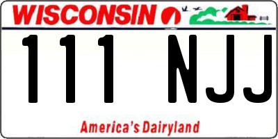 WI license plate 111NJJ