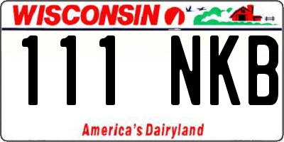 WI license plate 111NKB