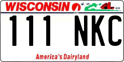 WI license plate 111NKC