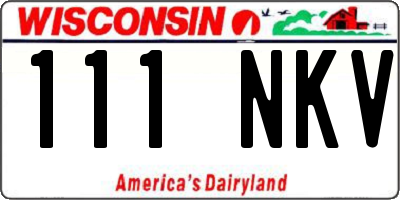 WI license plate 111NKV