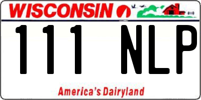 WI license plate 111NLP