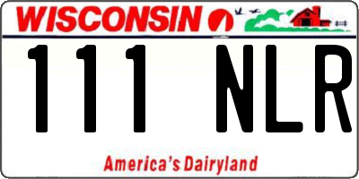 WI license plate 111NLR
