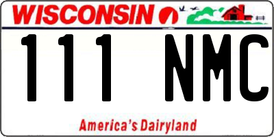 WI license plate 111NMC