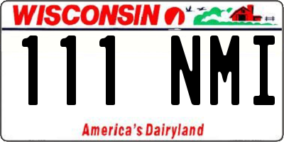 WI license plate 111NMI
