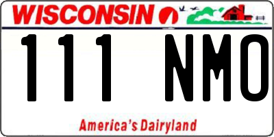 WI license plate 111NMO