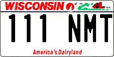 WI license plate 111NMT