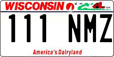 WI license plate 111NMZ