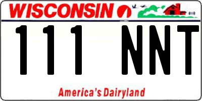 WI license plate 111NNT
