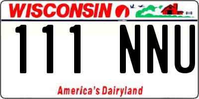 WI license plate 111NNU